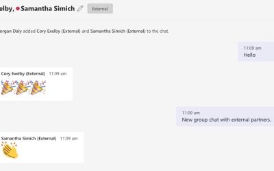 Microsoft Teams now lets you create group chats with external users.